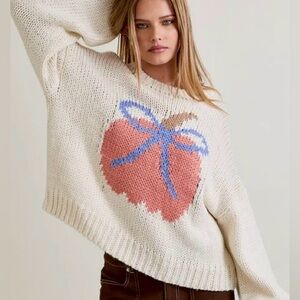 Le Lis Cozy Cream Pumpkin Sweater